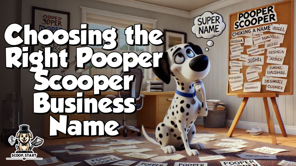 Choosing the right pooper scooper business name.