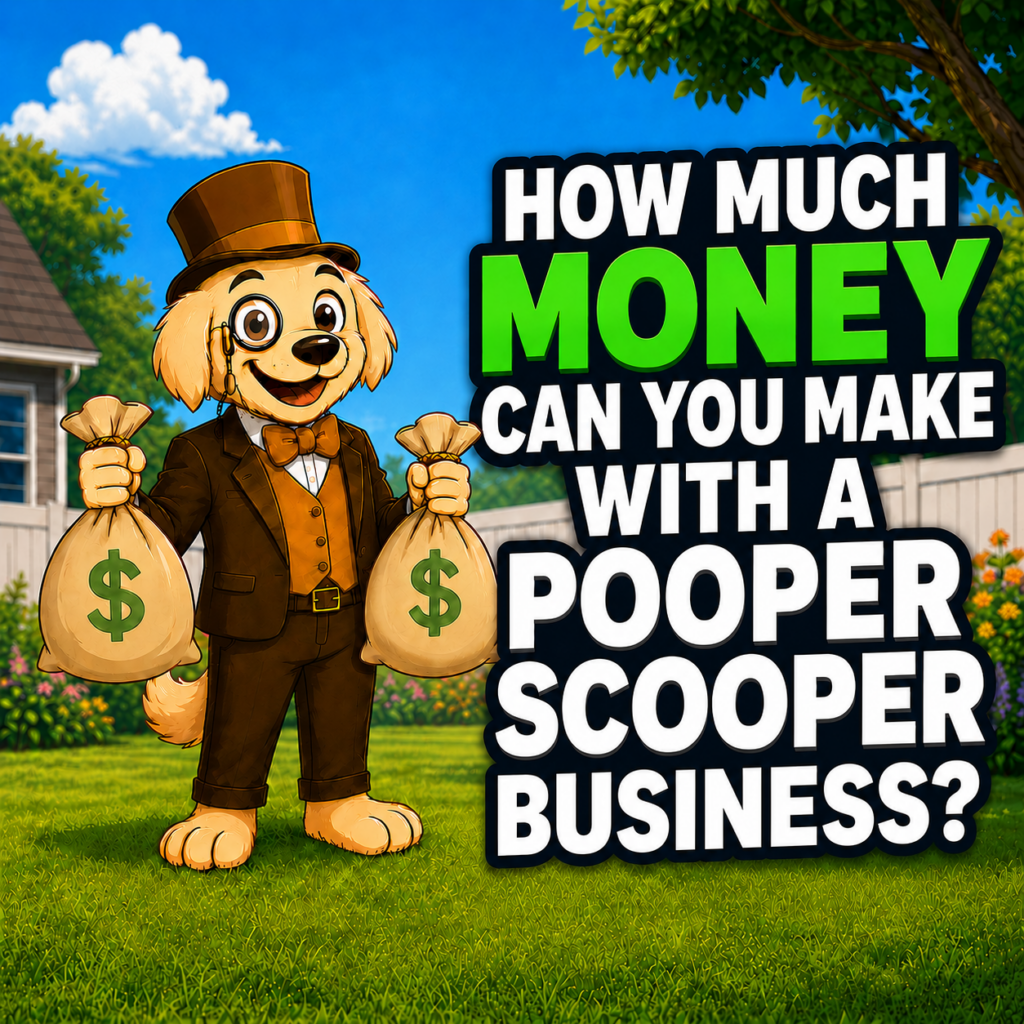 Winston from Poop Scoop Millionaire explaining how much money you can make with a dog waste removal business.