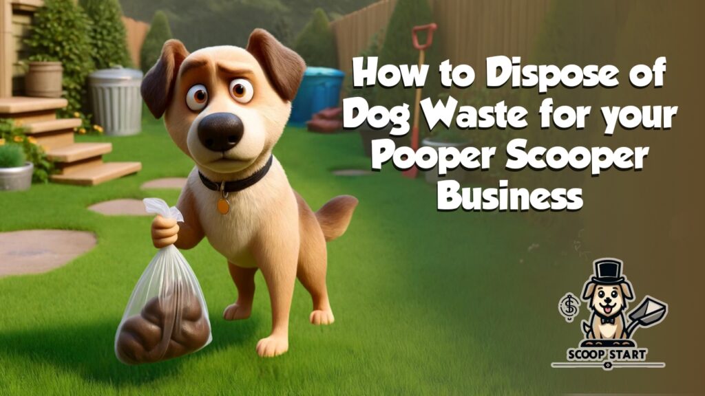 Scoop Start dog teaching how to dispose of dog waste for pooper scooper business owners.