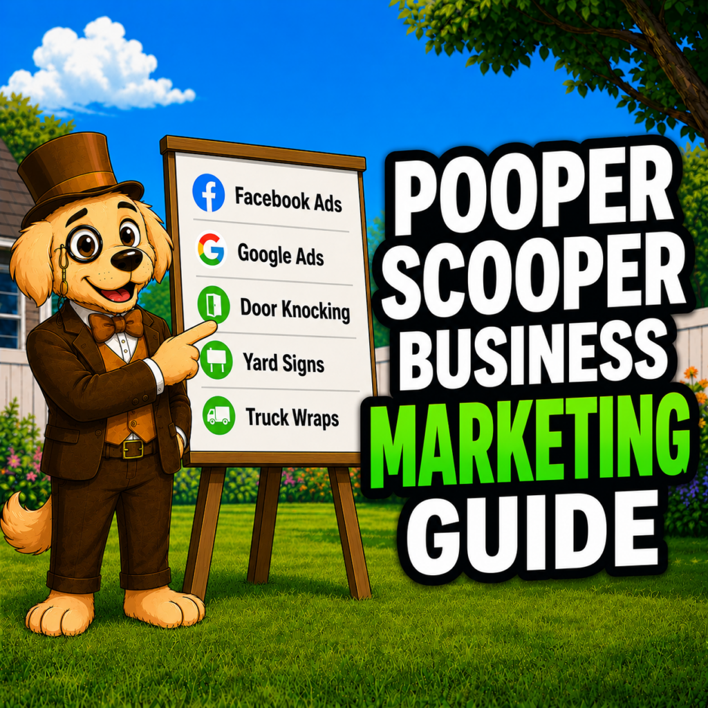 Winston from PSM explaining the pooper scooper business marketing guide.