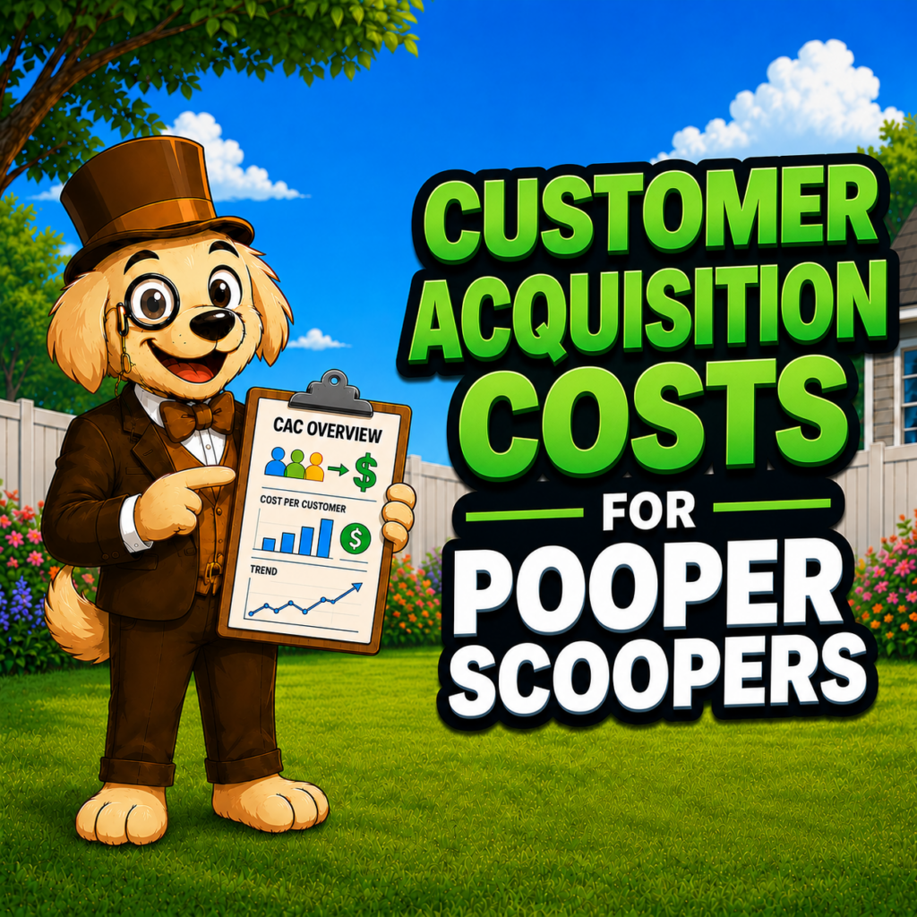 Winston from PSM explaining customer acquisition costs for pooper scooper businesses.